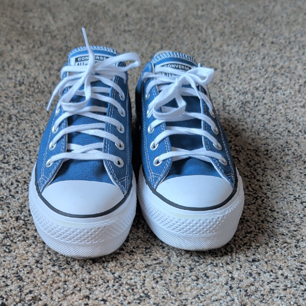 Converse Blue and White Canvas Sneakers